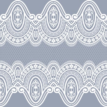 Seamless flower lace pattern vector