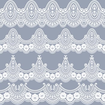 Seamless lace set vector