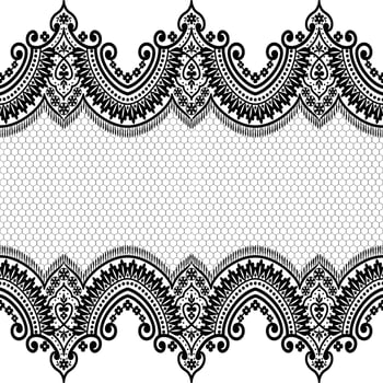Seamless flower lace pattern vector