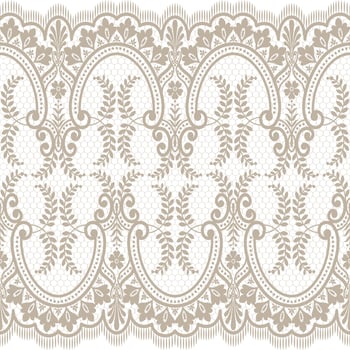 Seamless flower lace pattern vector