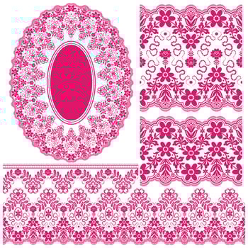 Vector Floral Frame Set