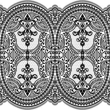 Lace vector fabric seamless pattern