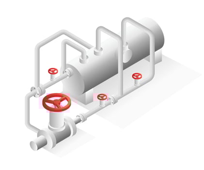 Flat isometric illustration concept. industrial oil and gas pipeline vector