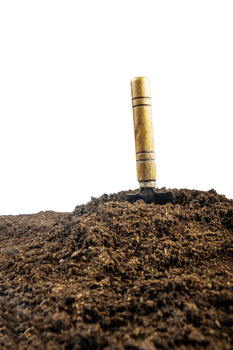 Gardening equipment and hand with soil png