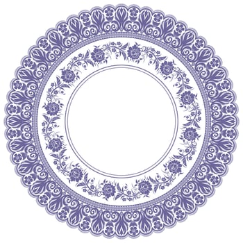 Ornamental round lace pattern vector