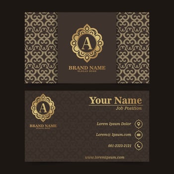 Luxury ornamental logos and business cards template vector