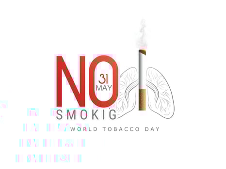 Vector illustration concept of no smoking and World No Tobacco Day