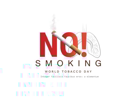 Vector illustration concept of no smoking and World No Tobacco Day