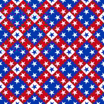 Seamless background with alternating red and blue colors that suit the USA Independence Day team. vector