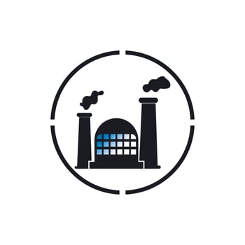 FACTORY BUILDING ICONS VECTOR
