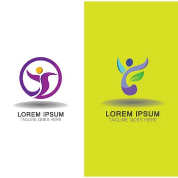 Abstract simple Person logo creative inspiration Design Vector