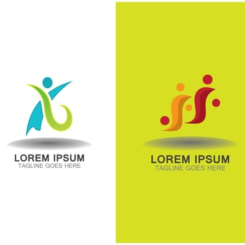 Abstract simple Person logo creative inspiration Design Vector