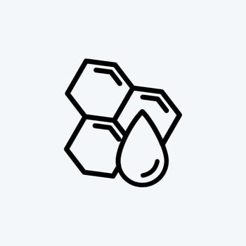 Icon Honeycomb. suitable for Bee Farm. Line Style. simple design editable. design template vector. simple illustration vector