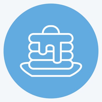 Icon Pancake. suitable for Bee Farm. Blue Eyes Style. simple design editable. design template vector. simple illustration vector