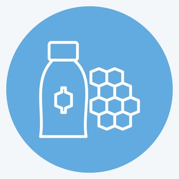 Icon Royal Jelly. suitable for Bee Farm. Blue Eyes Style. simple design editable. design template vector. simple illustration vector