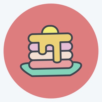 Icon Pancake. suitable for Bee Farm. Color Mate Style. simple design editable. design template vector. simple illustration vector