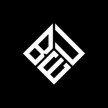 BEU letter logo design on black background. BEU creative initials letter logo concept. BEU letter design. vector