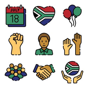 Celebration Nelson Mandela Day vector