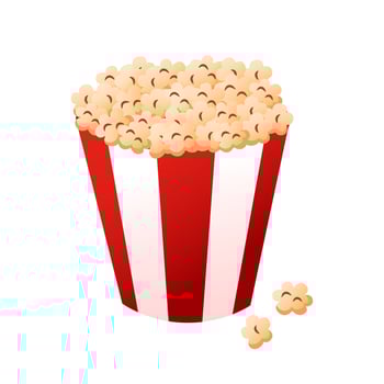 Popcorn. Vector illustration in cartoon style Isolated on a white background.