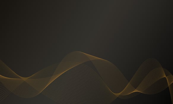 Luxury golden wave lines on dark background. vector