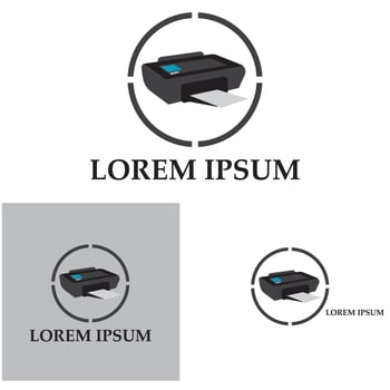 Printer icon vector symbol illustration background