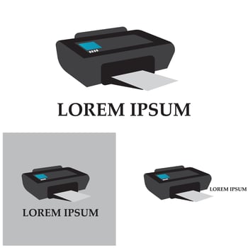 Printer icon vector symbol illustration background