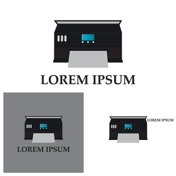 Printer icon vector symbol illustration background