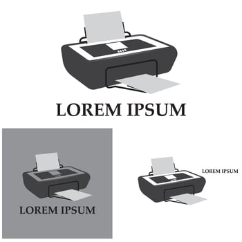Printer icon vector symbol illustration background