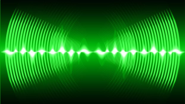Sound waves oscillating dark light vector