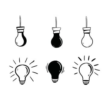 bulb doodle art vector