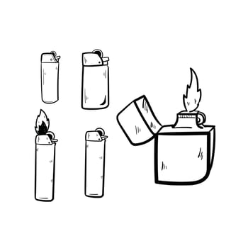 match doodle art vector