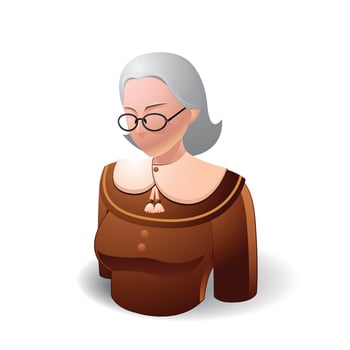 Old Woman, People Icon vector