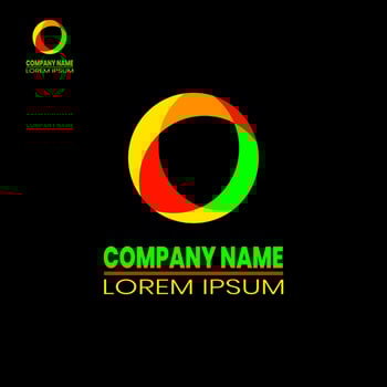 Geometric abstract logo, simple unique and modern design vector