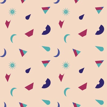 Seamless pattern of abstract shape vector