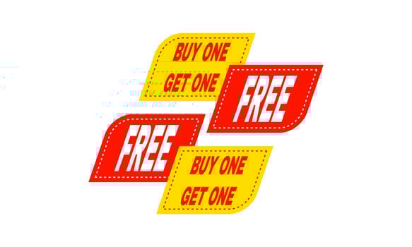stock buy one get free bogo template illustration vector