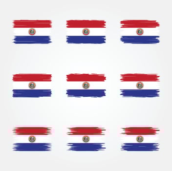 Paraguay Flag Brush Collection vector