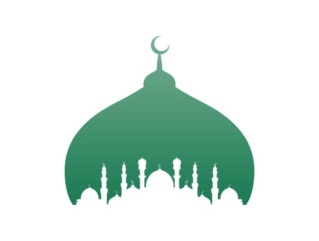 mosque dome Islam minaret tower. designs  Logo icon vector