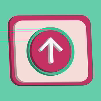 Icon 141 increase arrow vector
