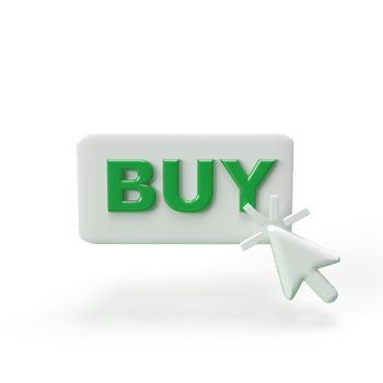 buy with cursor click 3d model render illustration png