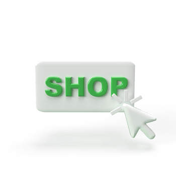 Shop with cursor click 3d model render illustration png