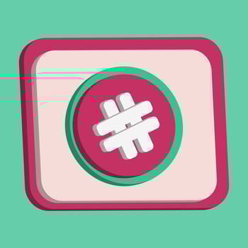 Hastag button symbol for popular icon vector