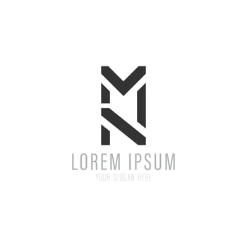 Letter M and N logo design template. vector