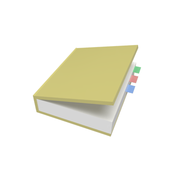 Book minimal cartoon style. 3d render illustration png