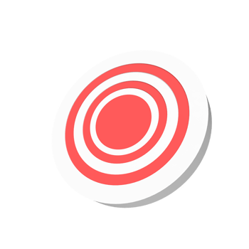 Target board cartoon style. 3d render illustration png
