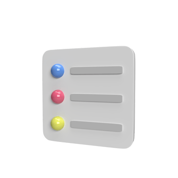 Ui 3d model cartoon style. render illustration png