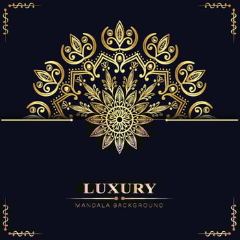 Luxury mandala background with golden pattern Decorative mandala for print, poster, cover, brochure, flyer, banner vector