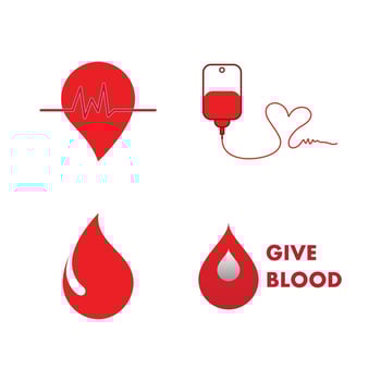 Blood illustration logo vector