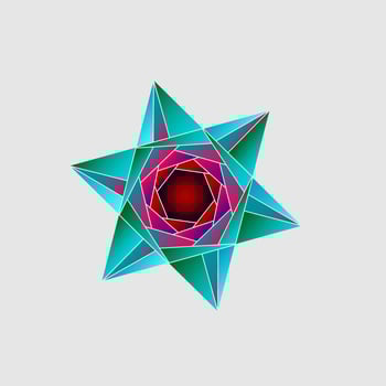 luxury line art mandala flower style design isolated background vector