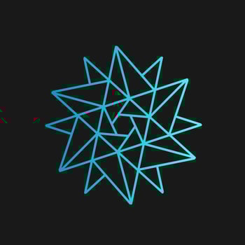 luxury line art mandala snow flake style design isolated background vector