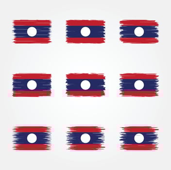 Laos Flag Brush. National Flag vector